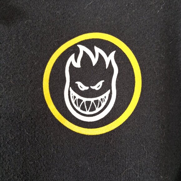 Spitfire Classic Swirl Fade Hooded Sweatshirt Black and Yellow - Picture 5 of 13